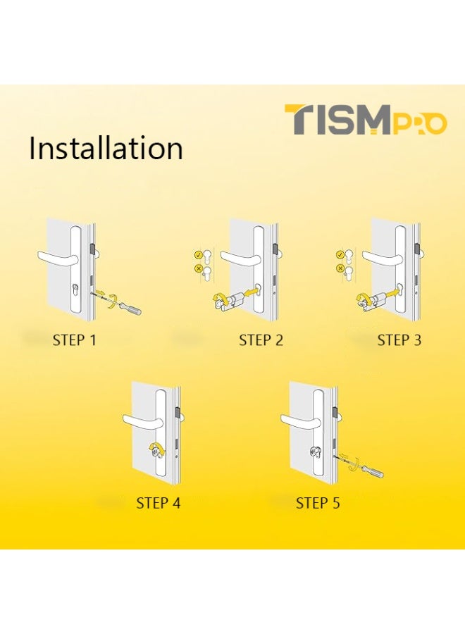 TISMpro Cylinder Door Lock 70mm For Door Handle (TP-PC1 MSN) - Image 3