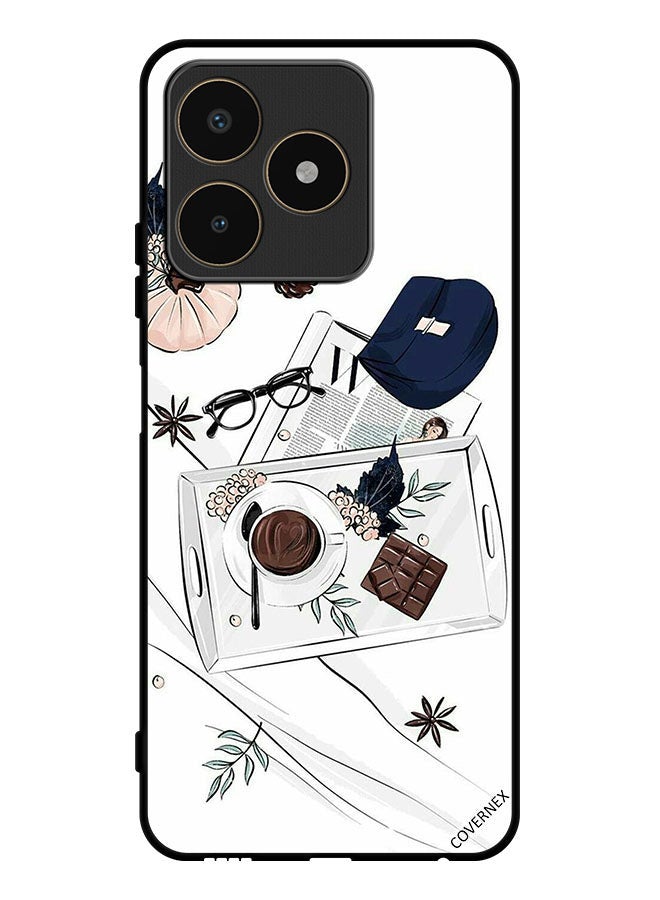 Covernex Protective Case Cover For Realme C53 Coffee Chocolate Art - Image 1