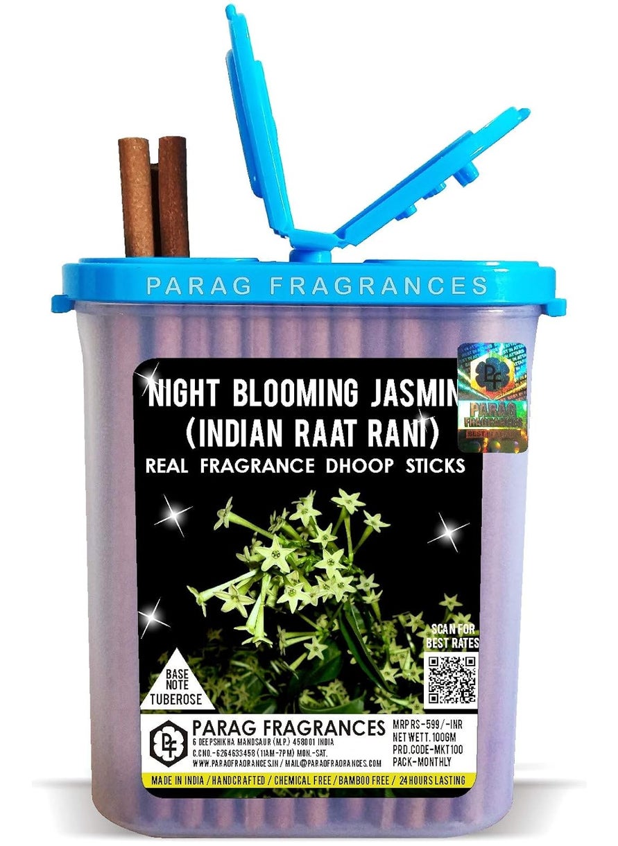 PARAG FRAGRANCES Parag Fragrances Extra Premium Long Lasting Dhoop Sticks 100 Gram Pack for Pooja Home Fragrance Raat Rani  - Image 1