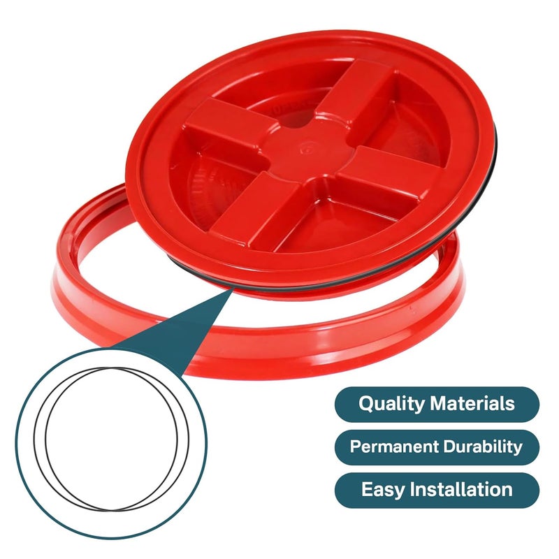 SuperDi for Gamma2 Seal Replacement O-Ring (one Pair) for 9" lids (Pet Food containers) (Pack of 2) - Image 4