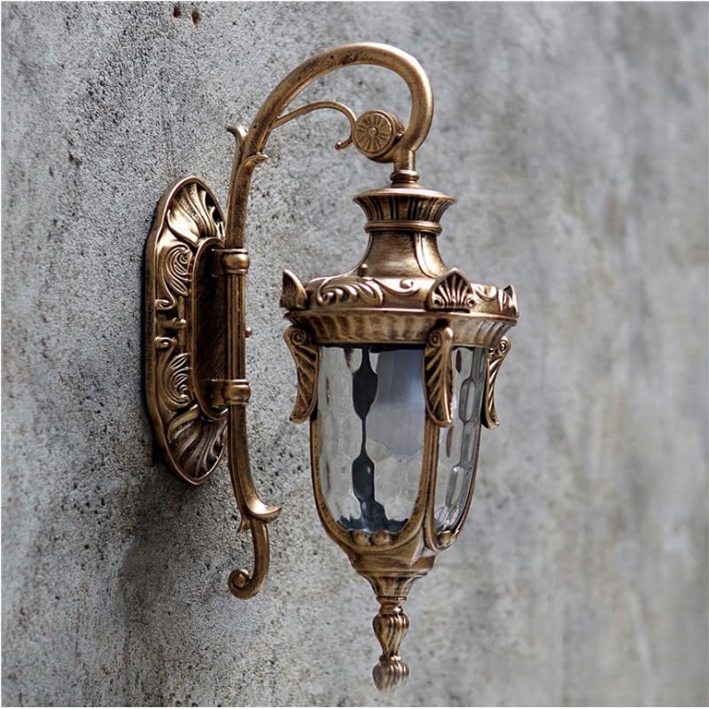 CITRA Antique Brushed Outdoor Wall Light Fixture Wall Lights with Glass Shade - Warm White - Image 4