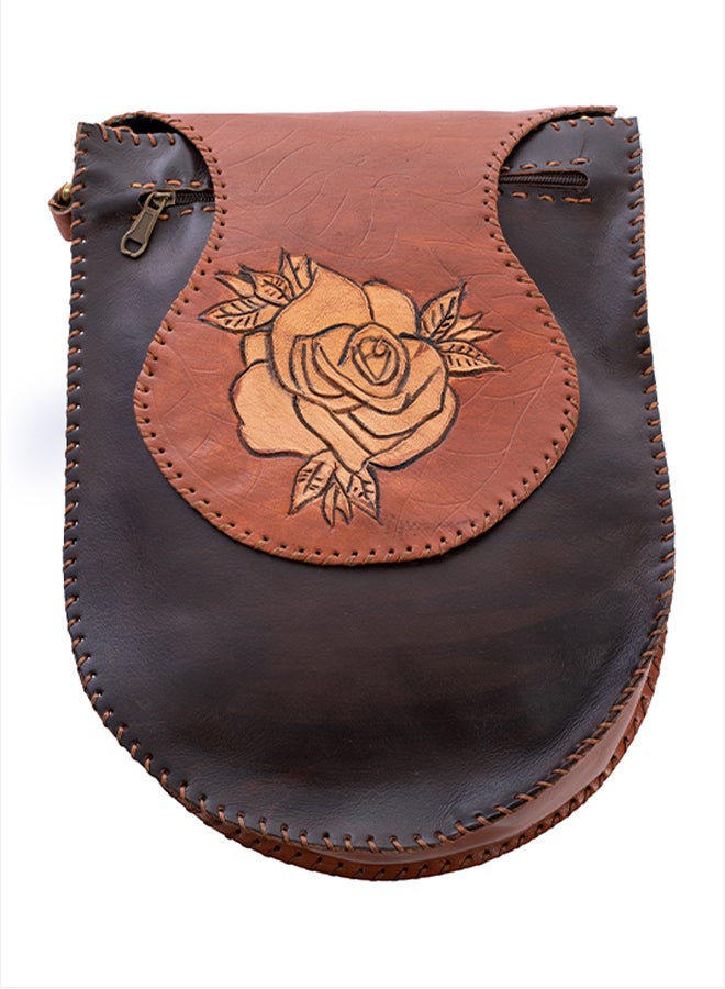 Sheer Fashionable Leather Crossbody Bag - Image 1