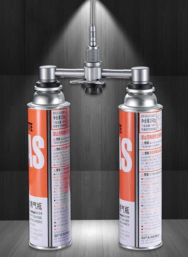 Campingmoon 3 In 1 Adapter with Stable Bracket Gas Cartridge Head Conversion Adapter Nozzle Bottle Type Convertor - Image 2