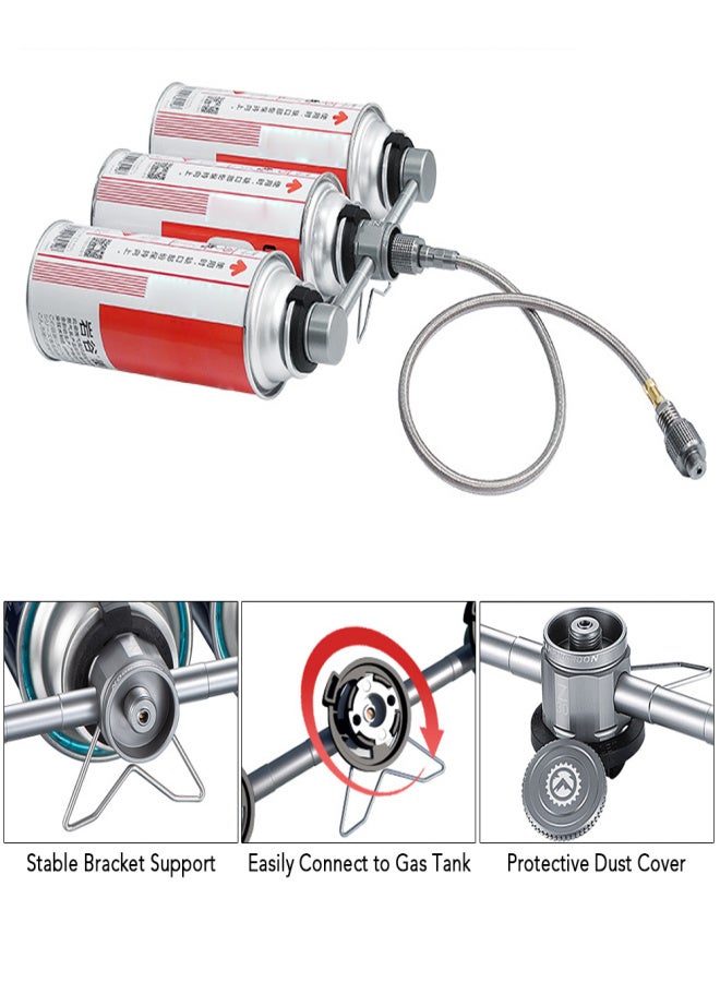 Campingmoon 3 In 1 Adapter with Stable Bracket Gas Cartridge Head Conversion Adapter Nozzle Bottle Type Convertor - Image 5