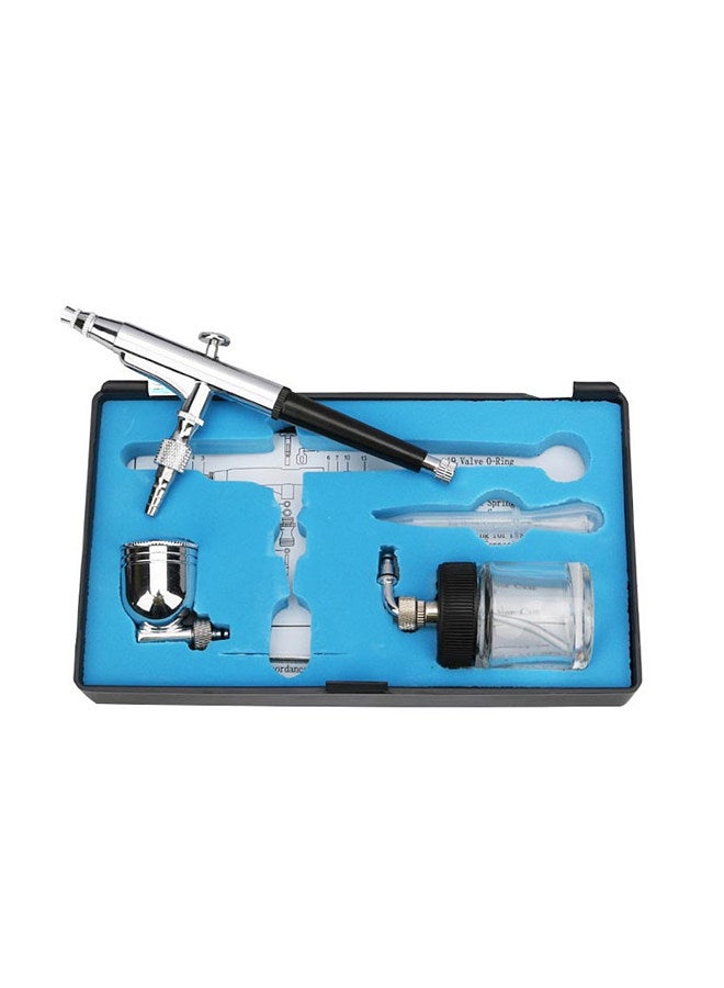 Airbrush Gun Gravity and Siphon Feed Airbrush 0.3mm Nozzle 22cc & 7cc Cups for Cake Decorating Model Painting  - Image 1
