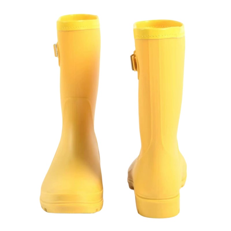 Fubotao Women's Mid Calf Rain Boots Waterproof Fashion Garden Shoes Anti-slipping Rainboots For Women Comfortable Insole Light Rain Shoes - Image 5