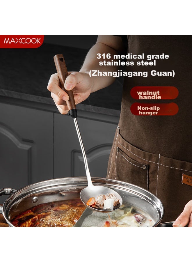 MAX COOK Meichun (maxcook) 316 Stainless Steel Soup Ladle, Small Soup Ladle Hot Pot Spoon, Thickened Extended Long Handle Mccu0643  - Image 1
