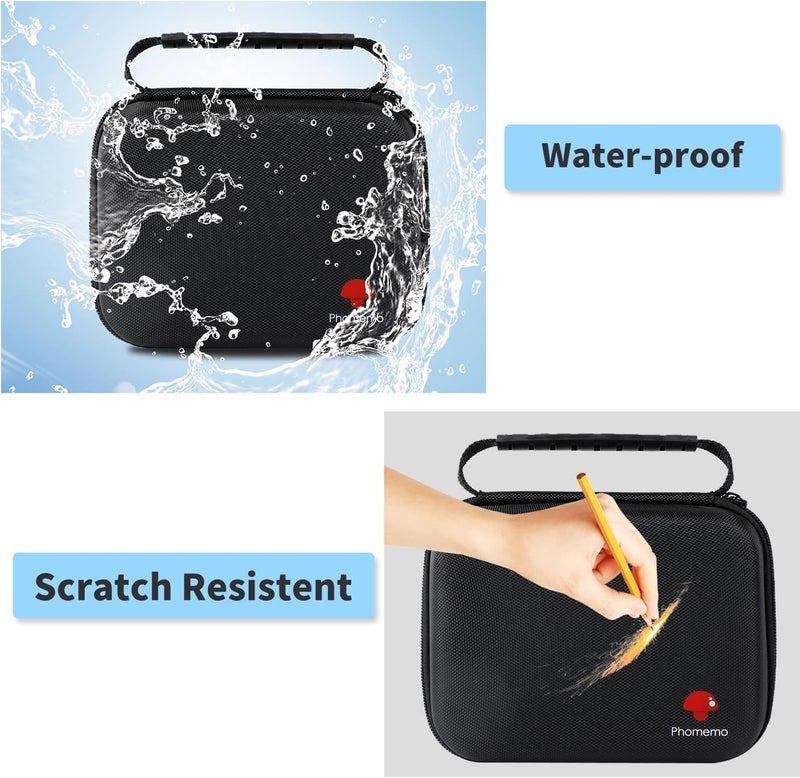 phomemo Printer Case Hard Carry Case Compatible With D30/T02/M110/M220/M221/M02 Label Printer, Label Maker Storage Holder - Black - Image 4