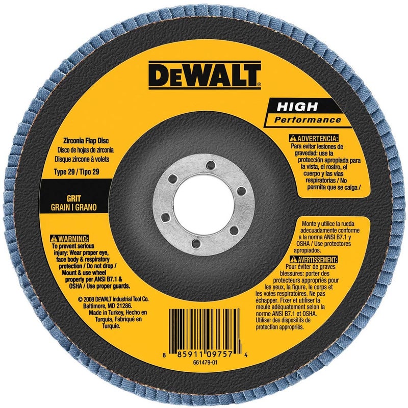DEWALT DW8382 6-Inch X 7/8-Inch 80G Type 29 Hp Flap Disc