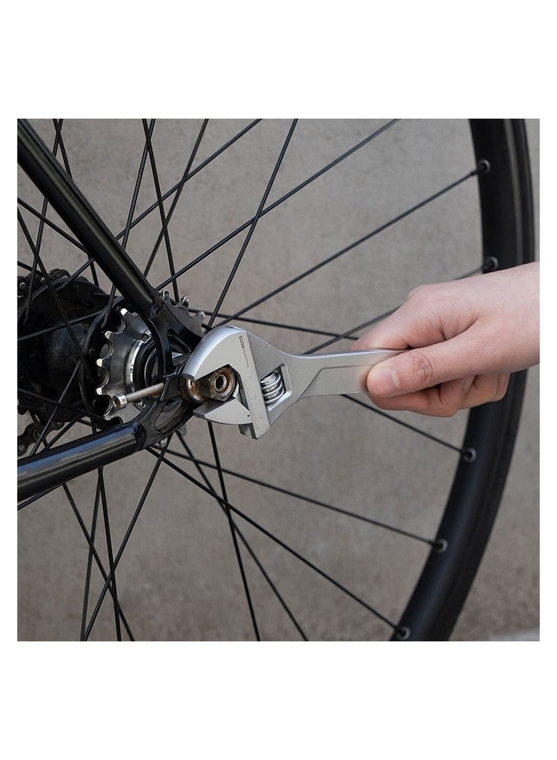 HOTO 5-Piece Hand Tool Set | Multipurpose Screwdriver | Magnetic Claw Hammer | Self-Lock Measuring Tape | Needle Nose Pliers | Adjustable Spanner | 10-Piece Alloy Bits – Silver - Image 4