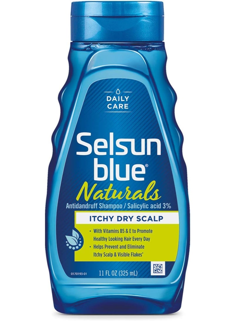 Selsun blue Naturals Itchy Dry Scalp Antidandruff Shampoo, 11 fl oz Packaging May Vary 325ml - Image 1