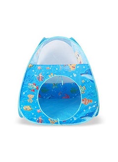 BabyGo BabyGo 3 -In-1 Ocean Ball Pool Tunnel For Kids 1-5 Years Girls Boys Toddlers Ball Pit Foldable Tent House For Kids Activity Indoor-Outdoor Toys ( Balls Not Included) - Blue  - Image 4