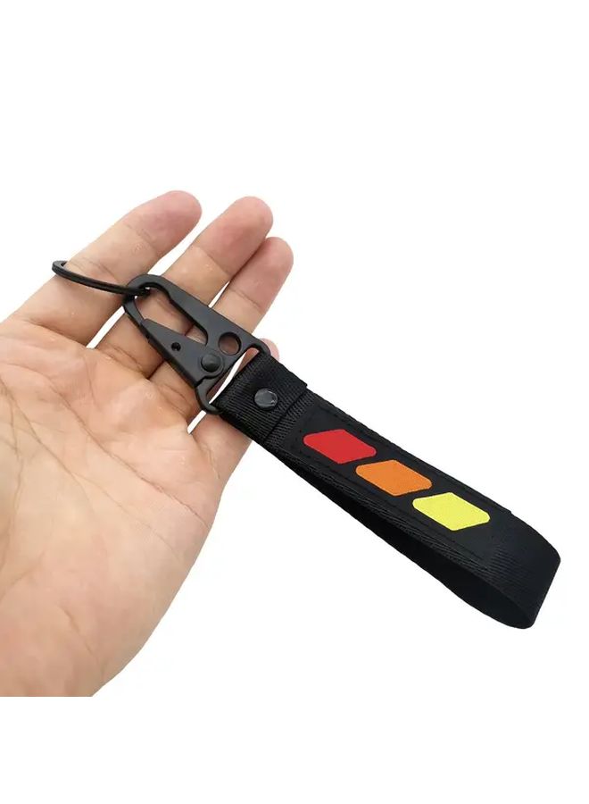 1 Jdm Silvery Blue White Gradient Grille Tricolor Mark Keyring Keychain Car Motorcycle Accessories Ideal Keychain For Men For Toyota Tacoma 4runner Sequoia RAV4 Highlander Ram Raptor Tank Pickup Automotive Gifts - Image 4
