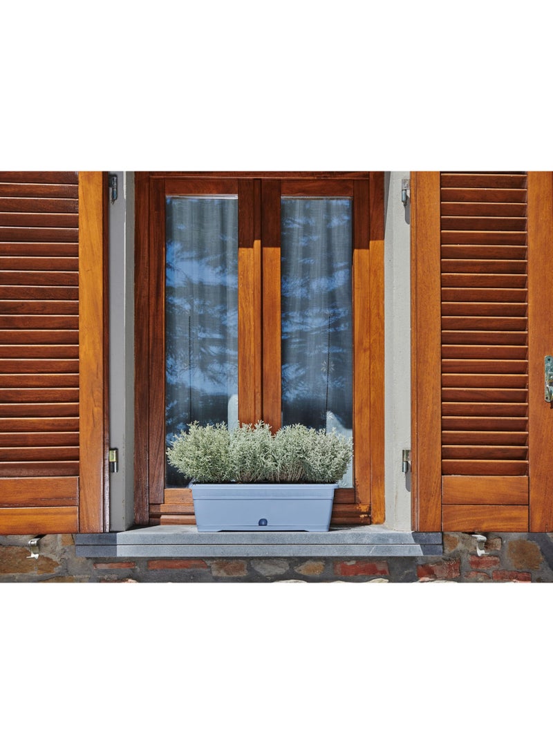 IDEL Rectangular Plastic Flower Pot with Tray – Versilia 60cm Large Planter Box for Indoor & Outdoor Use – Durable Garden Balcony Plant Pot in Multiple Colors - Made in Italy - by Idel - Image 5