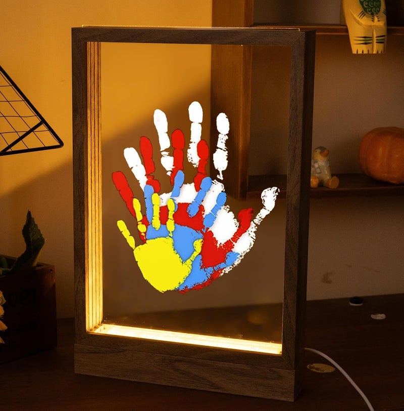 CHERRY CHEERS Light-Up Picture Frame with Handprint Design - Image 1