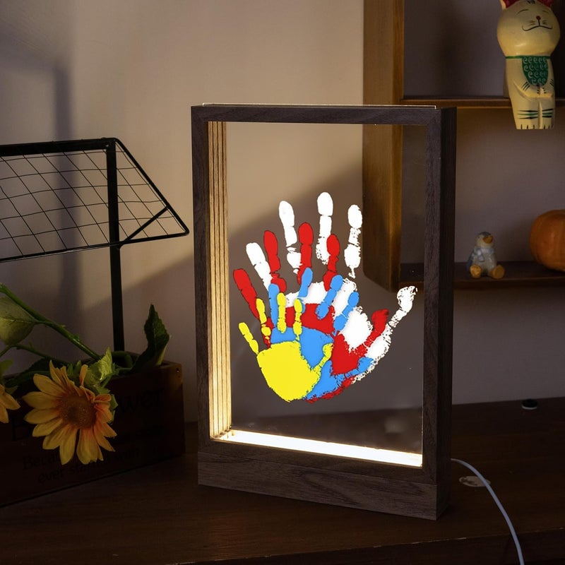 CHERRY CHEERS Light-Up Picture Frame with Handprint Design - Image 2