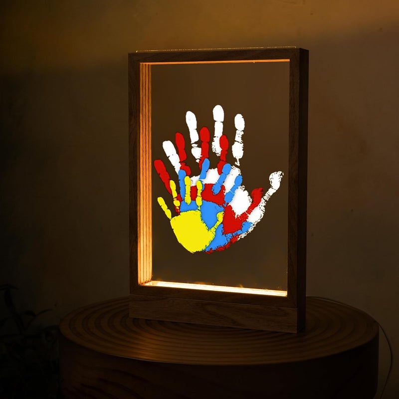CHERRY CHEERS Light-Up Picture Frame with Handprint Design - Image 5