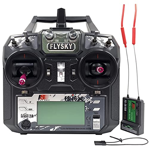 Flysky جهاز إرسال FLYSKY FSi6X 10CH 24GHz مع وحدة استقبال FSiA10B وكابل ترقية لطائرة هليكوبتر RC وطائرة وطائرة رباعية الجوانب ووضع 2 - Image 1