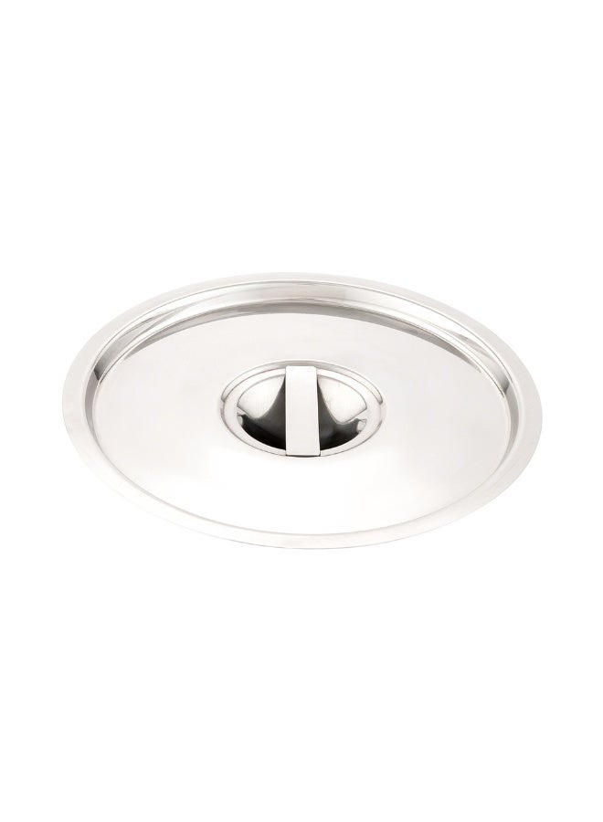Restaurantware LID ONLY: Met Lux Lid For 8.25 Quart Bain Marie, 1 Stainless Steel Lid For Bain Marie Pot - Built-In Handle, Pot Sold Separately  - Image 1