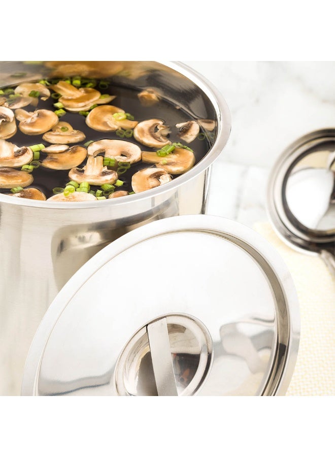 Restaurantware LID ONLY: Met Lux Lid For 8.25 Quart Bain Marie, 1 Stainless Steel Lid For Bain Marie Pot - Built-In Handle, Pot Sold Separately  - Image 3
