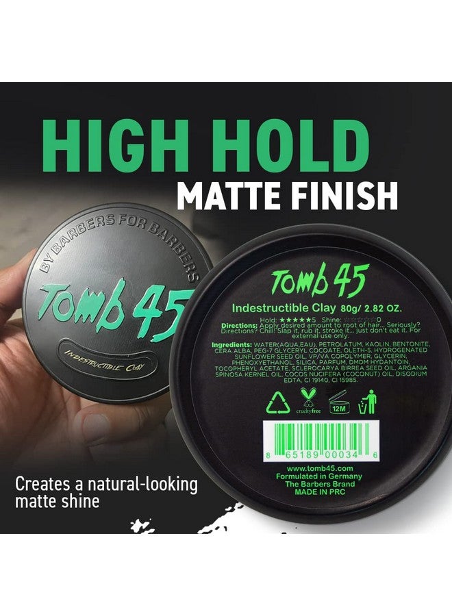 Tomb 45 Tomb45 Indestructible Hair Clay, High Strong Hold with Matte Finish Hair Styling Product - Image 4