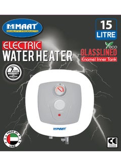 MAAT Premium Electric Water Heater 15L – Glass-lined Enamel Tank, Energy Efficient, Compact Wall-Mount Geyser for UAE Homes, 7-Year Inner Tank Warranty  - Image 1