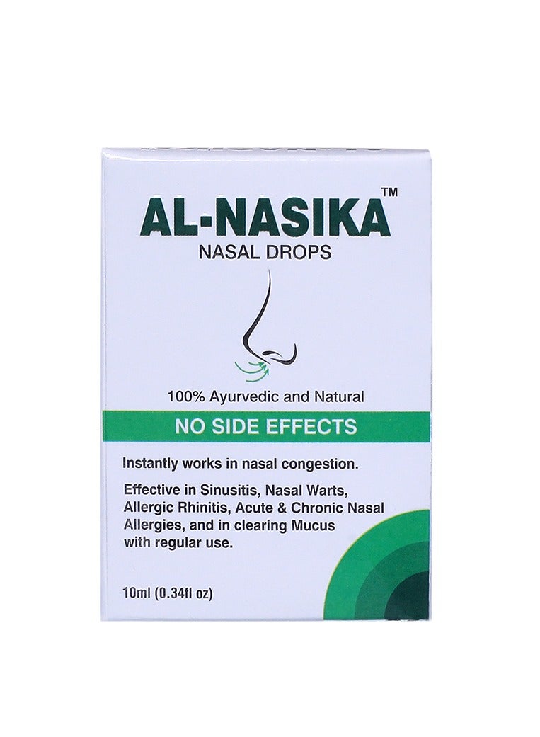 Al-Nasika Nasal Drops  Effective in Treatment of Sinusitis Nasal Warts Allergic Rhinitis etc. - 10 ml - Image 2