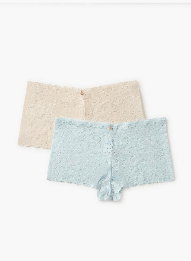 Splash FAV Set of 2 - Lace Boyshort Briefs - Image 1