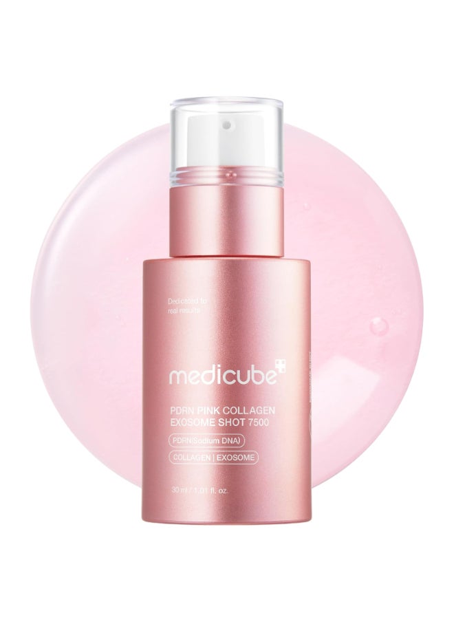 Medicube PDRN Pink Collagen Exosome Shot Serum 7,500 PPM | Liquid Skin Booster | Exosome, Salmon DNA PDRN, Spicules | Uneven Skin Tone, Pore Care, Skin Texture | Korean Skin Care  - Image 1