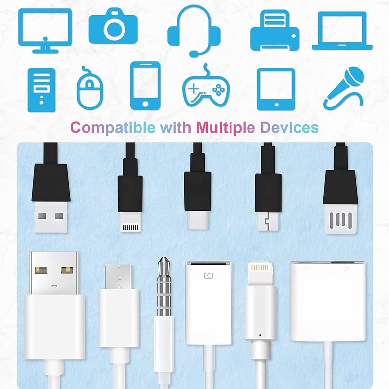 BeFall Metallic Finish Cable Spiral Protector/Wire Repair/Pet Cord Protector/Headphone Saver, Cable Wrap/Cover for Mac Charging Cable, USB Tube, Earphone (Dark Blue) - Image 2