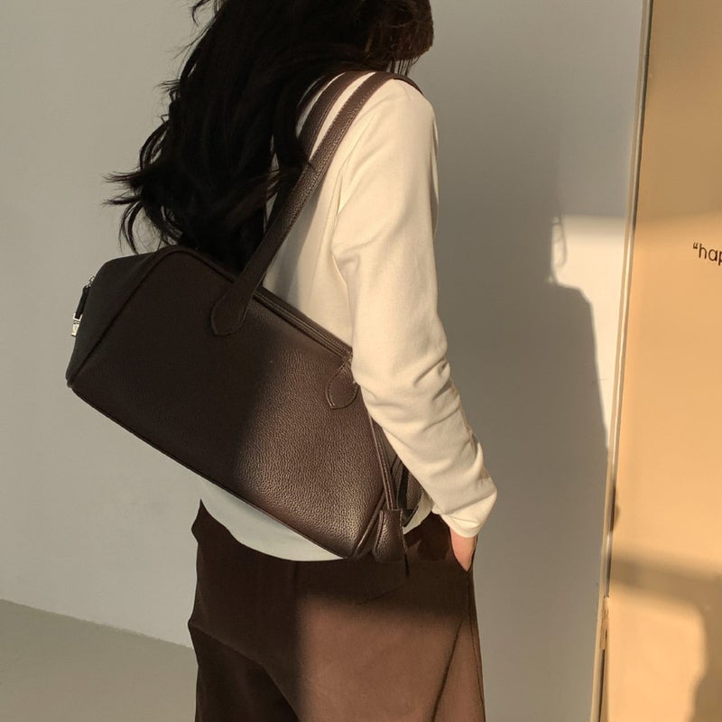 2025 Korean Style Large Capacity PU Leather Tote Bag - Image 4