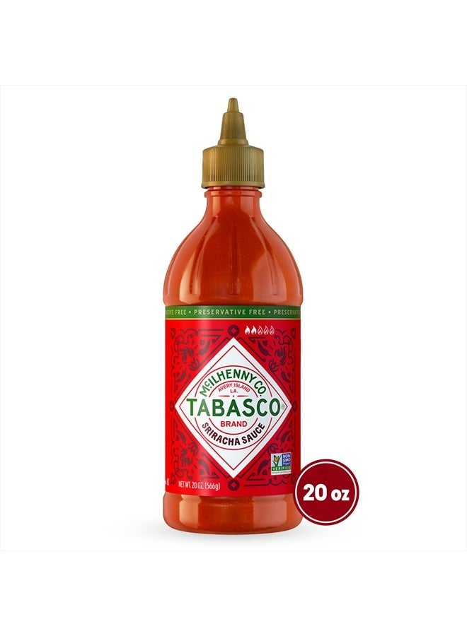 Tabasco ® Brand Sriracha Sauce, Medium Hot Sauce, Easy-to-Squeeze Bottle, Thai-Style with Louisiana Twist, Rich & Bold Flavor, Great on Stir-Fry, Teriyaki, & More, 20 Oz (Pack of 1) - Image 2