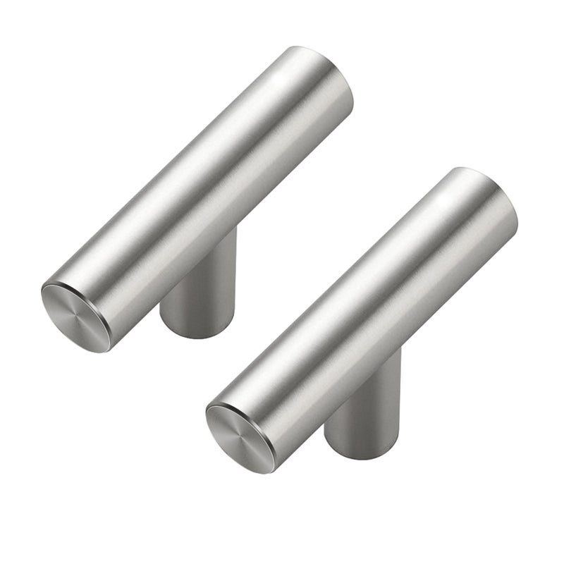 Ravinte Decor 30 Pack Brushed Nickel Cabinet Knobs - Kitchen Silver Pulls for Drawer Stainless Steel Dresser Hardware 2in Length Single Hole T Bar, RDT50LS30 - Image 1
