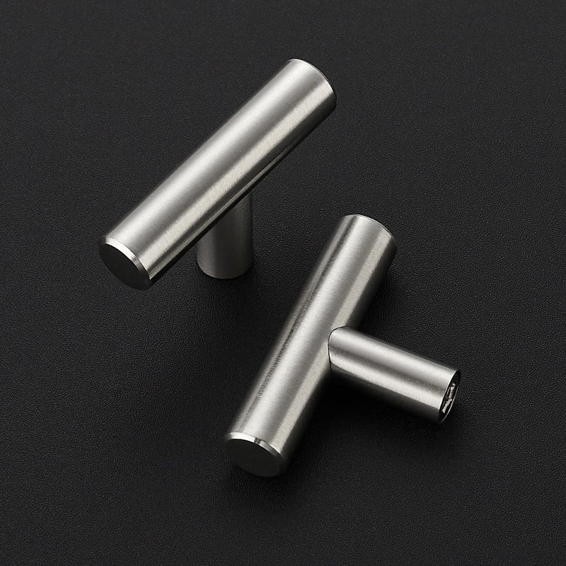 Ravinte Decor 30 Pack Brushed Nickel Cabinet Knobs - Kitchen Silver Pulls for Drawer Stainless Steel Dresser Hardware 2in Length Single Hole T Bar, RDT50LS30 - Image 2