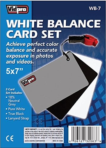 Vidpro White Balance Card Set - 18% Neutral Gray Pure White & True Black Cards - Reference Reflectors Ensures Accurate Exposure & Color Balance Use in Pre or Postproduction in Any Lighting Condition - Image 2