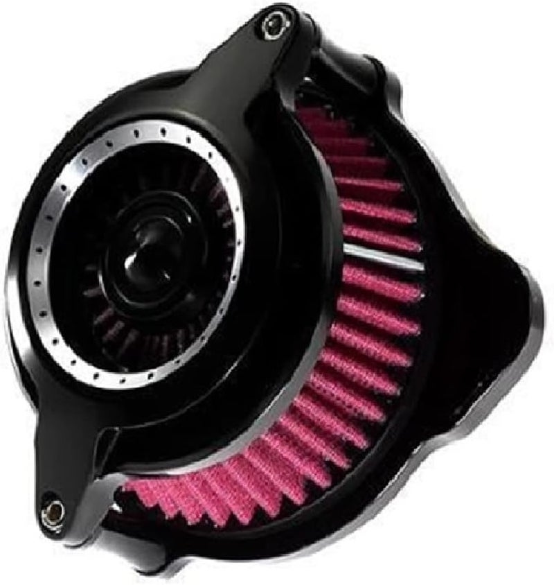 QASULER Motorcycle Black Air Filter Intake Cleaner - Image 1