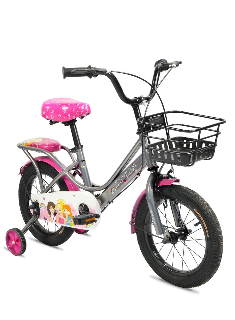 Vaux Eva Road Bike || 16 Inch Wheel Size || For Kids || Adjustable Seat || Silver - Image 2