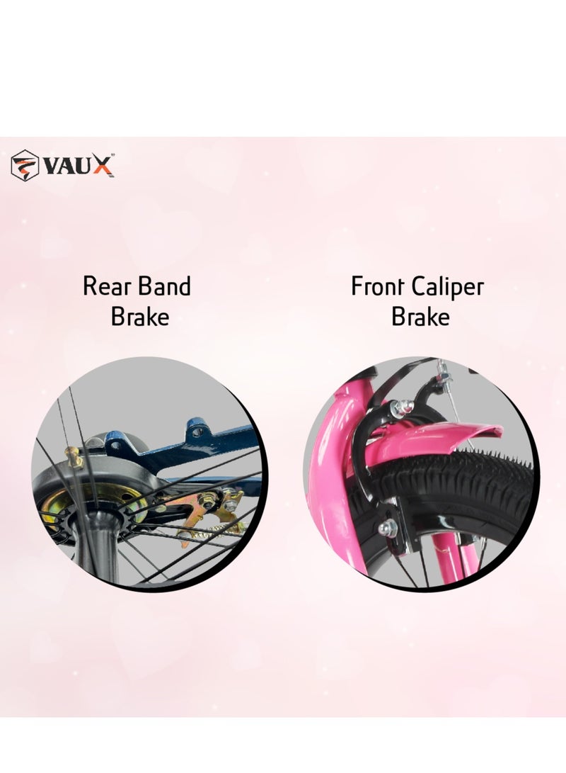 Vaux Eva Road Bike || 16 Inch Wheel Size || For Kids || Adjustable Seat || Silver - Image 3