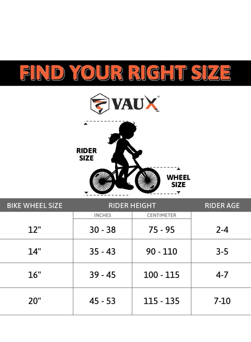 Vaux Eva Road Bike || 16 Inch Wheel Size || For Kids || Adjustable Seat || Silver - Image 5