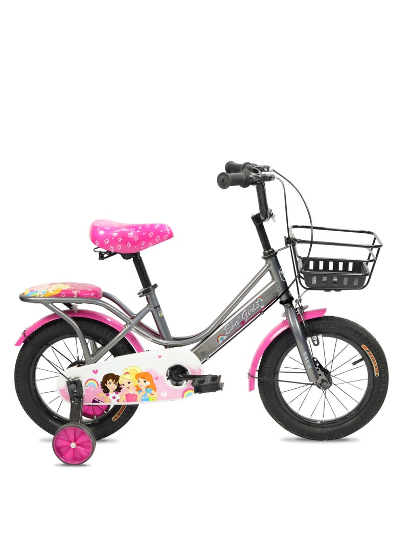 Vaux Eva Road Bike || 16 Inch Wheel Size || For Kids || Adjustable Seat || Silver - Image 1