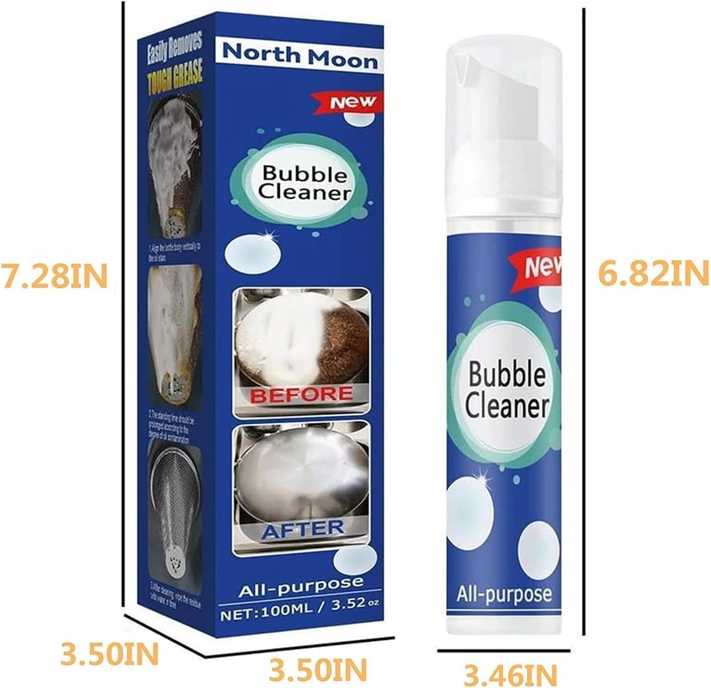 2PCS Kitchen heavy oily Bubble Cleaner,Stubborn Grease&Grime Remover Spray,dawn powerwash spray,Kitchen,Stubborn Grease & Grime Remover Bubble Spray,All-Purpose Bubble Cleaner Spray.(2PCS 100ml) - Image 2