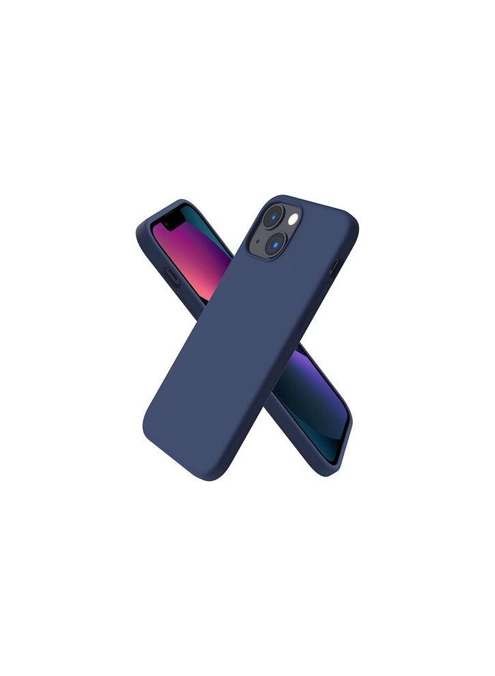 HuHa Silicone Back Cover Case For Iphone 14 Blue Color - Image 1