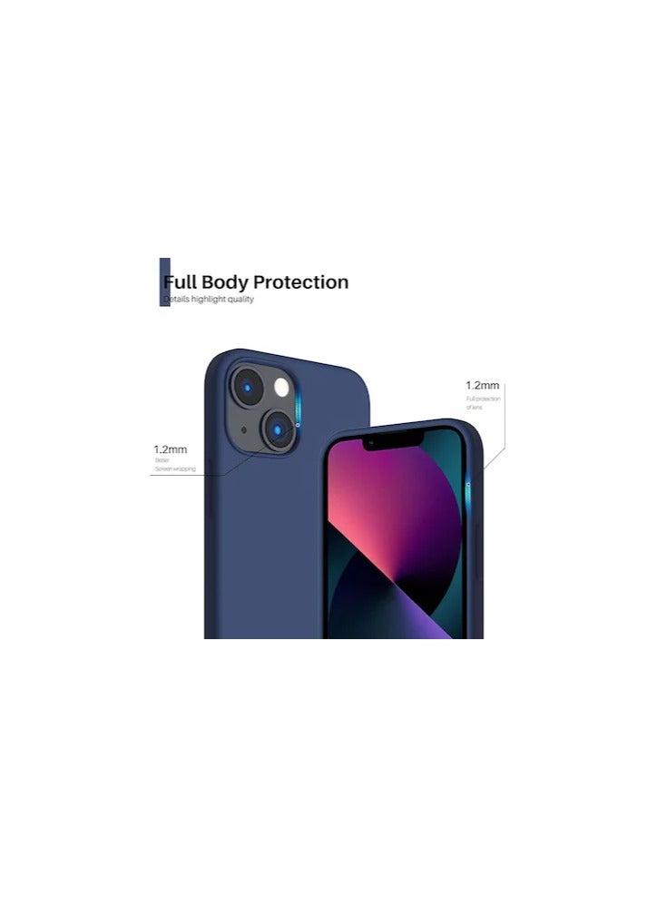 HuHa Silicone Back Cover Case For Iphone 14 Blue Color - Image 3