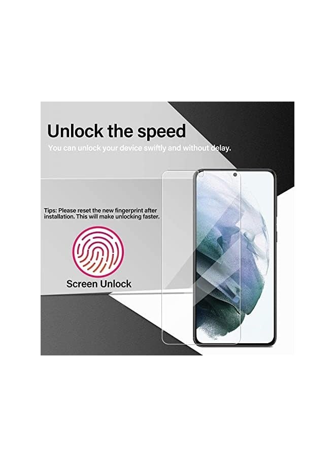 بروماس واقي شاشة Galaxy S22 Plus 5G، زجاج مقسى 9H، متوافق مع بصمات الأصابع، مع عبوتين من واقي عدسة الكاميرا، طبقة مقسى رفيعة للغاية بتغطية كاملة، لهاتف Galaxy S22+ (2+2 Pack 6.6") - Image 4