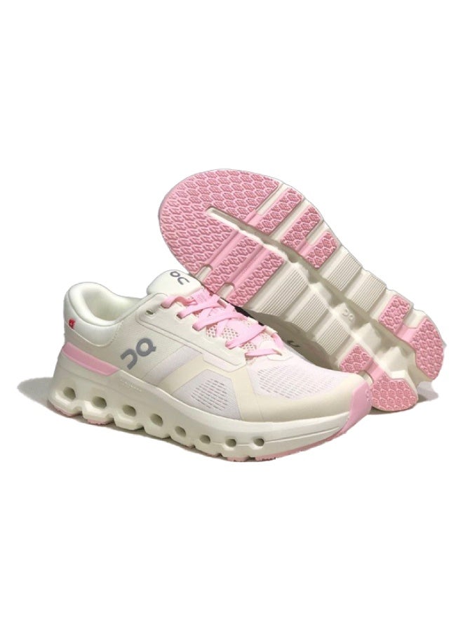 On Running Cloud Runner Shoes, White Pink, Sporty, Elegant - Image 4