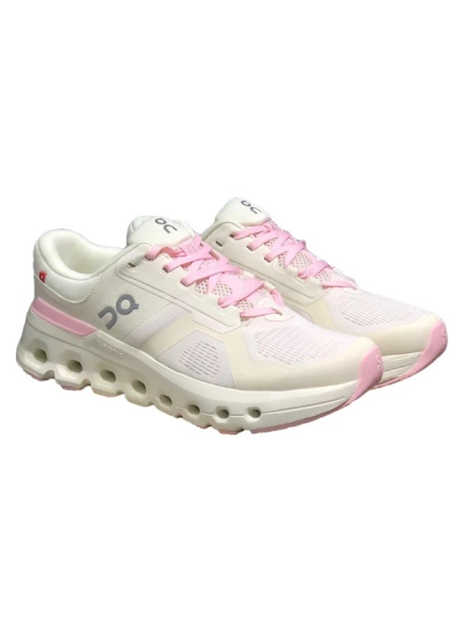 On Running Cloud Runner Shoes, White Pink, Sporty, Elegant - Image 3