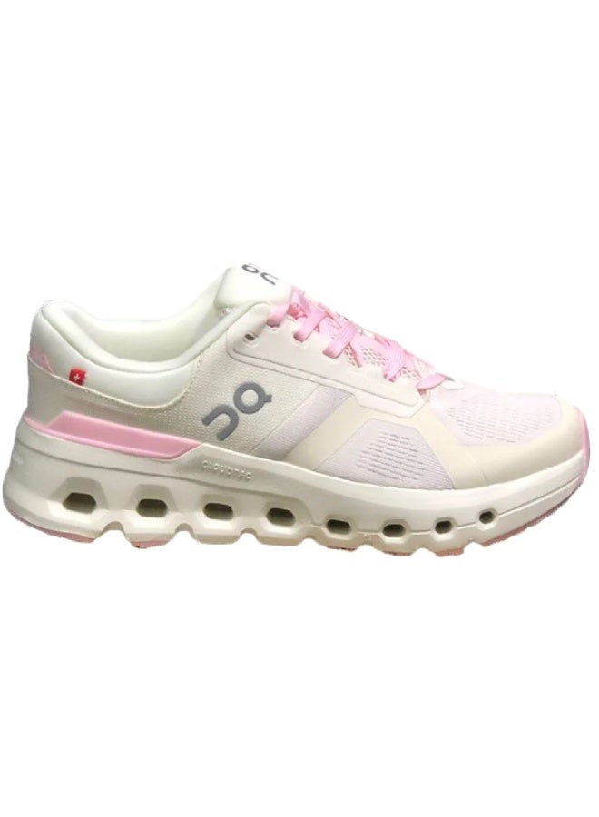 On Running Cloud Runner Shoes, White Pink, Sporty, Elegant - Image 1