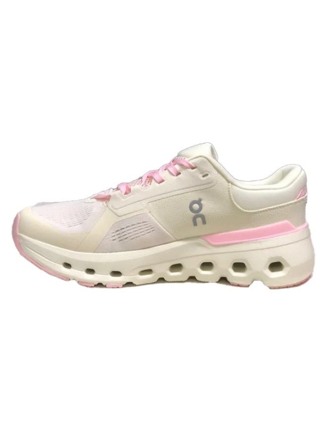 On Running Cloud Runner Shoes, White Pink, Sporty, Elegant - Image 2