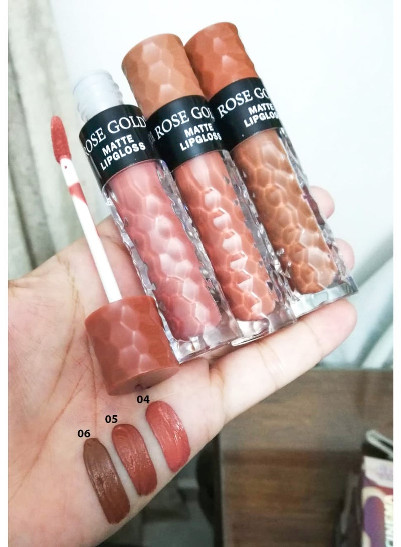 Rose Gold Long lasting matte velvet lipgloss (ROSE GOLD)03 - Image 4