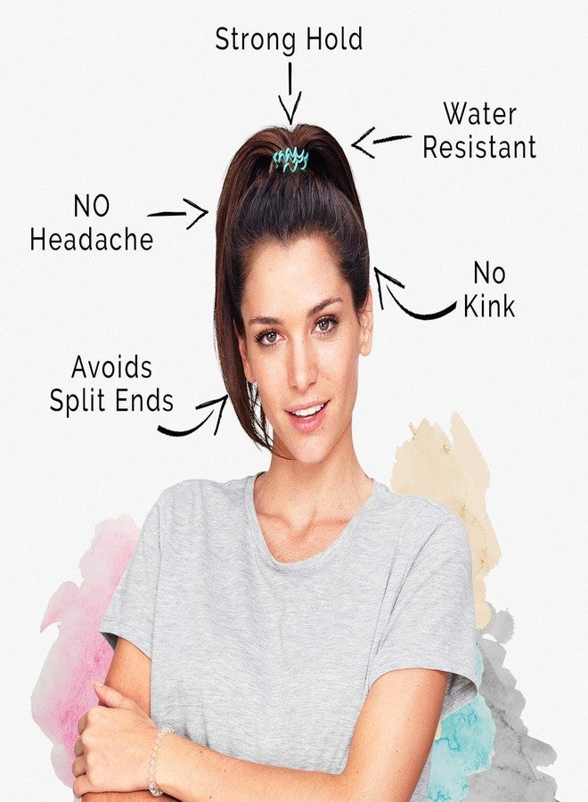 invisibobble Original Traceless Spiral Hair Ties with Strong Elastic Grip, Non-Soaking, Accessories for Women - Mint to Be (Pack of 3) - Image 3